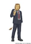  absurd_res anthro beastars bottomwear cigarette clothed clothing felid fire footwear hand_in_pocket hi_res ibuki_(beastars) jacket lighter lion male mammal necktie official_art orange_co. pantherine pants pockets shirt shoes simple_background smoking solo suit topwear white_background 