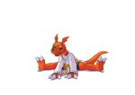  absurd_res ambiguous_gender anthro clothed clothing digimon digimon_(species) guilmon hi_res karate reptile scalie solo split_form 