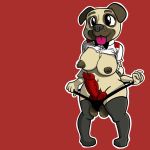  animal_genitalia animal_penis anonymous_artist anthro balls bojack_horseman breasts canid canine canine_penis canis domestic_dog erection female genitals gynomorph hi_res intersex intersex/female knot mammal molosser netflix nipples penis pickles_aplenty puffy_nipples pug saggy_balls small_molosser solo tongue tongue_out toy_dog 