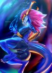  2020 anthro anus areola aurelion_sol_(lol) blue_eyes breasts butt crossgender dragon female genitals league_of_legends looking_at_viewer narrowed_eyes nipples pussy riot_games skygracer solo video_games 