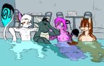 2012 anthro arra canid canine clothed clothing dragon felid feline female fox group hungover male mammal metal_(artist) metal_(character) pantherine pool_(disambiguation) sai_(lovelymiyu) tiger topless 