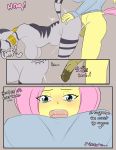  absurd_res animal_genitalia animal_humanoid animal_penis balls bent_over big_breasts blush bodily_fluids bottomless breasts clothed clothing comic cum cum_inside dialogue duo equid equid_humanoid equine equine_humanoid equine_penis female female_penetrated fluttershy_(mlp) friendship_is_magic genital_fluids genitals gynomorph gynomorph/female gynomorph_penetrating gynomorph_penetrating_female hanging_breasts hi_res humanoid intersex intersex/female intersex_penetrating intersex_penetrating_female inuyuru mammal mammal_humanoid my_little_pony nude penetration penis saliva zebra_humanoid zecora_(mlp) 