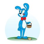  1:1 2019 3_toes 4_toes alpha_channel animated anthro basket black_nose blue_body blue_fur buckteeth easter easter_egg egg eyeshadow five_nights_at_freddy&#039;s five_nights_at_freddy&#039;s_2 fur green_eyes holidays lagomorph leporid long_ears makeup male mammal pickup_(disambiguation) rabbit red_cheeks short_playtime simple_background solo standing teeth toes tonycrynight toy_bonnie_(fnaf) transparent_background video_games white_body white_fur 
