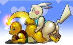  anal anthro balls better_version_at_source blush bodily_fluids butt charmander clothing cum duo ero_(character) fan_character fire flaming_tail genital_fluids genitals green_eyes hadou half-closed_eyes looking_back low_res male male/male mammal narrowed_eyes nintendo pikachu pok&eacute;mon pok&eacute;mon_(species) rodent satsui-n0-had0u scalie sex shirt topwear video_games 