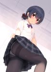  ass gin00 morino_rinze pantsu pantyhose seifuku skirt_lift the_idolm@ster the_idolm@ster_shiny_colors 