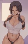  bra cleavage dragon_ball_z see_through shexyo thong videl 