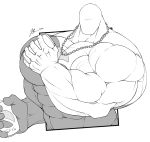  alien biceps can chain chain_necklace faceless_character faceless_male flammars hi_res humanoid male monochrome muscular muscular_humanoid muscular_male pecs pepsi pepsiman_(character) solo superhero yongdasom 