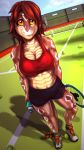  9:16 anthro breasts cleavage clothed clothing diamondback_rattlesnake female fox-die hi_res kate_(laurenrivers) non-mammal_breasts pit_viper rattlesnake reptile scalie snake solo tennis tennis_court tennis_racket viper 