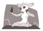 &lt;3 aggressive_retsuko antelope anthro bovid breasts female gazelle junyois kneeling mammal nipples nude sanrio selfie smile solo tsunoda 