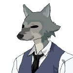  1:1 alpha_channel anthro beastars canid canine canis cheems dogelore legoshi_(beastars) low_res male mammal meme solo wolf 