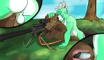  absurd_res anal anal_penetration anthro anthro_on_anthro anthro_penetrated anthro_penetrating anthro_penetrating_anthro antlers armpit_hair backsack balls bodily_fluids body_hair butt canid canine canis cervid cloud digital_media_(artwork) dire_(fortnite) duo epic_games erection fortnite fur genital_fluids genitals grass gun hair hi_res holding_object holding_weapon horn humanoid_genitalia humanoid_penis internal male male/male male_penetrated male_penetrating male_penetrating_male mammal minty_(chris05478) nude outdoor_sex outside penetration penile penile_penetration penis perineum public ranged_weapon rifle scope sex sky smile sniper_rifle sylvanedadeer tree video_games weapon were werecanid werecanine werewolf wolf 