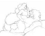  anthro anthro_on_anthro bed breast_lick breasts canid canine canis cowgirl_position duo eyes_closed female female_penetrated fluffy fluffy_tail fur furniture hair interspecies licking looking_pleasured love male male/female male_penetrating male_penetrating_female mammal monochrome muscular muscular_anthro muscular_male nipples on_bed on_bottom on_top open_mouth open_smile penetration romantic_ambiance romantic_couple scar sex sia_(ebonycrowned) simple_background smile tattoorexy tongue tongue_out ursid white_background wolf 