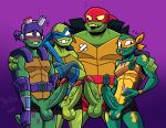  anthro balls big_penis blush donatello_(tmnt) erection genitals group hi_res leonardo_(tmnt) male michelangelo_(tmnt) penis raphael_(tmnt) reptile scalie sirdrunkmann teenage_mutant_ninja_turtles turtle 