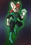  canid canine fox green_lantern_(series) green_lantern_ring hi_res maccy_(character) male mammal pose ring solo taillove_(artist) 
