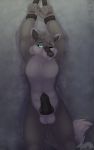  10:16 animal_genitalia animal_penis anthro balls bdsm blue_eyes bondage bound canid canine canine_penis canis captive cuffs_(disambiguation) dungeon erection genitals grey_body hi_res male mammal one_eye_closed penis pinup pose solo thatblackfox_(artist) wolf wolfie 