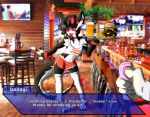  absurd_res alcohol bartender beer beverage black_body black_fur bodily_fluids burger cat_dragon clothed clothing controller crossdressing cum cum_on_ground dating_sim english_text femboy_hooters food fur game_(disambiguation) genital_fluids genitals girly hi_res horn hybrid izanagi_rockman looking_pleasured moan penile penis photo_background pleased_expression precum red_horn remote_control ryuzagi sex_toy text vibrator vibrator_on_penis white_body white_fur 
