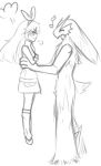  anthro beak blaziken blush breasts clothed clothing demira_lilian duo eyes_closed fan_character female female_on_anthro fluffy fluffy_tail hair human human_on_anthro interspecies love male male/female mammal nintendo open_mouth open_smile pok&eacute;mon pok&eacute;mon_(species) romantic_ambiance romantic_couple smile video_games 