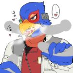  &lt;3 1:1 anthro avian beak beak_fetish beak_play beak_sex beakjob bird blue_body blue_feathers blush bodily_fluids cum disembodied_penis erection falco_lombardi feathers fellatio genital_fluids genitals group japanese_text knot male male/male male_penetrated male_penetrating male_penetrating_male nintendo oral penetration penile penis sex star_fox sweat teba_motoko text translated video_games 