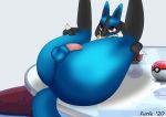  &lt;3 &lt;3_eyes absurd_res animal_genitalia anthro anticipation anus aroused balls black_body black_fur blue_body butt canid embarrassed fur furfe furniture genital_slit genitals girly hand_on_leg hand_on_thigh hi_res humanoid legs_up looking_at_another looking_pleasured lucario lying male mammal nintendo nude on_back on_table penis pink_eyes pok&eacute;ball pok&eacute;mon pok&eacute;mon_(species) presenting presenting_anus raised_leg red_eyes sheath sitting slit small_penis smile solo spread_butt spread_eagle spread_legs spreading submissive submissive_male table video_games 