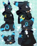  &lt;3 anthro auro_(auropaw) blep clothing dog_tags eeveelution grin hands_in_pockets hi_res hoodie male milkybiscuits nintendo pockets pok&eacute;mon pok&eacute;mon_(species) shiny_pok&eacute;mon simple_background smile solo tongue tongue_out topwear umbreon video_games 