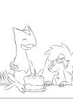  absurd_res anonymous_artist duo hi_res lycanroc male midnight_lycanroc nintendo pok&eacute;mon pok&eacute;mon_(species) sceptile video_games 