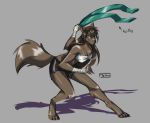  2020 anthro brown_body brown_fur canid canine canis clothed clothing female fur heterochromia mammal natani purplelemons simple_background smile solo twokinds webcomic wolf 