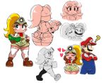 &lt;3 ? alternate_species book butt clothed clothing duo facial_hair female female_on_human fully_clothed goomba goombella hat headgear headwear hi_res holding_book holding_object human human_on_humanoid humanoid humanoidized interspecies kissing male male/female male_on_humanoid mammal mario mario_bros multiple_images mustache nintendo paper_mario rear_view solo sssonic2 video_games walking 