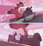  2020 3d_(artwork) 6_tails anthro anthro_on_anthro anthro_penetrated anthro_penetrating anthro_penetrating_anthro balls bent_over big_balls big_breasts big_butt big_penis black_hair black_nose blue_body blue_eyes blue_fur boa_(clothing) breasts butt canid canine cinnyhearts clothing comic digital_media_(artwork) dildo dipstick_ears dipstick_tail duo eeveelution eyewear female female_penetrated fox fur furniture genitals glasses gloves_(marking) hair hands_behind_head hat hat_only headgear headgear_only headwear headwear_only hi_res huge_balls huge_breasts huge_butt huge_penis hyper hyper_balls hyper_breasts hyper_butt hyper_genitalia hyper_hips hyper_nipples hyper_penis inside lapras male male/female male_penetrating male_penetrating_female mammal markings mastery_position mostly_nude multi_tail multicolored_body multicolored_ears multicolored_fur multicolored_tail nintendo nipples on_sofa pawpads penetration penile penile_penetration penis penis_in_pussy plushie pok&eacute;mon pok&eacute;mon_(species) psyduck pubes quagsire rattata red_body red_fur second_life sex sex_toy sofa two_tone_body two_tone_fur vaginal vaginal_penetration vaporeon video_games wearing_glasses white_body white_fur 