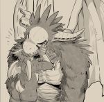  &lt;3 2020 anthro anthro_on_anthro bodily_fluids butt claws daftpatriot dark_souls dragon dragonoid_(dark_souls) duo everlasting_dragon extreme_french_kiss eyes_closed french_kissing fromsoftware fur furred_dragon hand_on_face head_in_mouth hi_res horn kissing larger_male male male/male monochrome pecs sharp_teeth simple_background size_difference smaller_male sweat teeth video_games wings 
