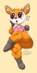  ! 2020 aggressive_retsuko antelope anthro beverage big_butt big_eyes blush blush_stickers boots bottomless bovid breasts butt butt_squish clothed clothing crossed_legs cup english_text female footwear front_view fur gazelle grey_body grey_fur hand_on_face hi_res holding_beverage holding_cup holding_object horn huge_hips huge_thighs inner_ear_fluff looking_aside mammal multicolored_body multicolored_fur open_mouth orange_body orange_fur sanrio shirt short_stack signature sitting sixsidesofmyhead solo sparkling_eyes squish straw text thick_thighs topwear tsunoda tuft typography white_body white_fur wide_hips 