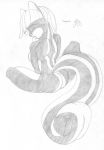  2006 anthro biped breasts butt female graphite_(artwork) greyscale hair hi_res khreis long_hair long_tail looking_at_viewer looking_back mammal mephitid monochrome nude pencil_(artwork) rear_view side_boob simple_background sitting skunk solo striped_skunk summer_grass traditional_media_(artwork) white_background 