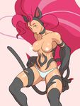  :o alternate_color animal_ears antenna_hair arms_behind_back bad_id bad_pixiv_id big_hair blush breasts cat_ears cat_tail censored claws embarrassed felicia fur hand_on_hip large_breasts long_hair open_mouth orange_eyes panties paws pink_hair simple_background solo standing surprised tail topless underwear underwear_only undressing vampire_(game) very_long_hair white_panties wide_hips yamamiya_hiroshi 