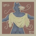  absurd_res beastars blue_body blue_fur briznaburr butt canid canine canis fur grey_body grey_fur hi_res legoshi_(beastars) male mammal nude side_view solo tasteful_nudity wolf 