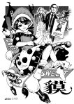  +_+ 1girl 4boys alternative_facts_in_eastern_utopia black_dress black_jacket black_neckwear blackcat_(pixiv) book building character_name chinese_commentary commentary dated doreking doremy_sweet dream_soul dress english_text full_body greyscale hat holding jacket long_hair long_sleeves looking_at_viewer monochrome multiple_boys necktie nightcap pom_pom_(clothes) poster_(object) sheep shirt short_sleeves smile tail tapir tapir_tail this_man touhou turtleneck white_dress white_footwear white_shirt 
