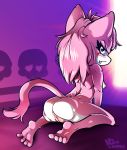  aeris_(vg_cats) anthro digital_media_(artwork) domestic_cat felid feline felis female fur genitals hair mammal nipples nude pink_body pink_fur pink_hair pussy scott_ramsoomair solo vg_cats vglewds webcomic 