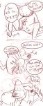  anal anthro balls bouncing_balls canid canine canis comic dialogue domestic_dog duo erection genitals hi_res knot lagomorph leporid male male/male mammal max_(sam_and_max) monochrome penis rabbit sam_and_max samuel_dog simple_background sketch walnutgecko 