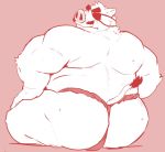  12beat13 2020 anthro butt clothing eye_patch eyewear kemono male mammal overweight overweight_male simple_background sitting solo suid suina sus_(pig) underwear wild_boar 