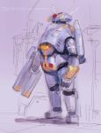  character_name gun holding holding_gun holding_weapon looking_ahead power_armor redesign science_fiction sevenger sketch solo standing ukatsu_juuzou ultra_series ultraman_z_(series) weapon yellow_eyes 