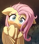  2020 :c blue_eyes blush bodily_fluids crying ears_down equid equine eyebrows eyelashes feathers female feral floppy_ears fluttershy_(mlp) friendship_is_magic fur hair hasbro head_tuft hi_res horse leg_tuft long_hair looking_at_viewer mammal my_little_pony pegasus pink_hair pivoted_ears pony sad symbianl tears tuft wings yellow_body yellow_feathers yellow_fur 