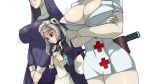  breasts cleavage large_breasts multiple_girls skullgirls valentine_(skullgirls) 