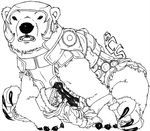  bcs bestiality black_and_white buttercup_saiyan female feral golden_compass human human_on_feral interspecies iorek_byrnison lyra_belacqua male mammal monochrome pantalaimon penis polar_bear sketch straight 