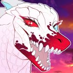  1:1 2020 digital_media_(artwork) heterochromia icon lizard low_res open_mouth red_eyes reptile scales scalie sorafoxyteils teeth tongue white_body white_scales 