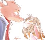  2020 anthro bad_guy_cafe black_nose blue_eyes blush bodily_fluids brown_body brown_fur brown_hair canid canine clothed clothing countershade_face countershading digital_media_(artwork) dipstick_ears duo eyes_closed female fox fur hair jacket kissing lagomorph leaning leaning_forward leaning_in leporid looking_at_another looking_at_partner male male/female mammal multicolored_body multicolored_ears multicolored_fur ocerydia ocerydia_zoona orange_body orange_fur painting_(artwork) rabbit red_scarf romantic_couple scarf sweat sweatdrop tan_body tan_countershading tan_fur topwear traditional_media_(artwork) two_tone_body two_tone_fur watercolor_(artwork) white_body white_fur ziegelzeig_zoona 
