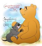  &lt;3 anthro belly_rub disney duo gopher_(winnie_the_pooh) happy licking licking_lips male male/male nude overweight pooh_bear rcc2002 tailwag tongue tongue_out winnie_the_pooh_(franchise) 