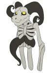  absurd_res alpha_channel ambiguous_gender anthro bone guide_lines hi_res ivory_(phyterion) looking_at_viewer phyterion signature simple_background skeleton smiling_at_viewer solo tendrils transparent_background yellow_eyes 