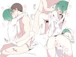  1boy 1girl antennae anus ass asutora blush breasts brown_hair censored closed_eyes commentary_request cum cum_in_pussy cum_string french_kiss full_body glasses green_eyes green_hair heart hetero kiss mosaic_censoring multiple_views naked_shirt nipples open_clothes open_mouth open_shirt pussy sex sex_from_behind shirt short_hair small_breasts straddling touhou upright_straddle vaginal white_shirt wriggle_nightbug 