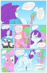  anthro anus big_breasts big_penis border breasts butt comic duo english_text equid equine erection female feral friendship_is_magic genitals hasbro hi_res horse humanoid male mammal my_little_pony oddjuice penis pony rarity_(mlp) spike_(mlp) text transformation white_border 