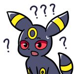 2023 alpha_channel ambiguous_gender digital_media_(artwork) eeveelution endwl feral fur generation_2_pokemon grey_body grey_fur low_res nintendo open_mouth pokemon pokemon_(species) question_mark reaction_image red_eyes solo tail tongue umbreon yellow_body yellow_fur