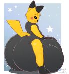 absurd_res anthro big_diaper boots clothing diaper diaper_squish diaper_under_clothing extremius_amphibious feces footwear generation_1_pokemon gloves handwear hi_res latex latex_clothing latex_skinsuit looking_at_viewer male messy_diaper nintendo paru_(parumpee) pikachu pokemon pokemon_(species) side_view skinsuit smug soiling solo tight_clothing underwear