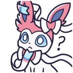 2023 alpha_channel ambiguous_gender blue_body blue_eyes blue_fur digital_media_(artwork) eeveelution endwl feral fur generation_6_pokemon nintendo pink_body pink_fur pokemon pokemon_(species) quadruped question_mark reaction_image solo sylveon white_body white_fur